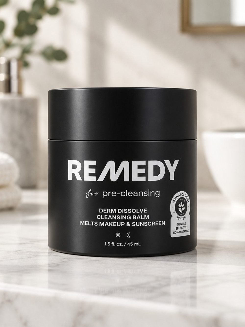 Derm Dissolve Cleansing Balm for Pre-Cleansing — Black